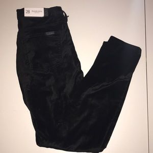 Seven for all mankind velvet skinny jeans